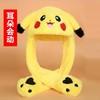 Adorable Moving Ear Pikachu Winter Hat - Free Size for Adults & Kids (56-59)/Moving Ear Hat - White Rabbit 3ea