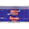 Comet 7-3/4" Wrapped Plastic Straws, Clear, 3000 count