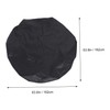 BESPORTBLE Outdoor Folding Round Pool Cover Durable Oxford Fabric Black
