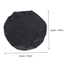 BESPORTBLE Outdoor Folding Round Pool Cover Durable Oxford Fabric Black Height Protects Against Leaves Debris and Rain for Easy Maintenance