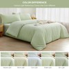 SAPHREAS Twin Size Sage Green Duvet Cover 100% Washed Cotton