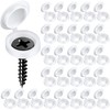 HNYYZL Plastic Hinged Screw Covers - 150 White Snap-On Caps,