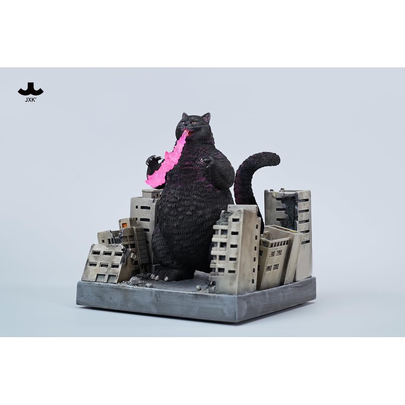 MMOS X JXK Catzilla Statue for Home Decor, Meowzilla Statue