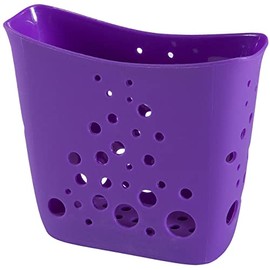 Hutzler Sponge Station In Sink Sponge Caddy w/Drain Holes, Purple