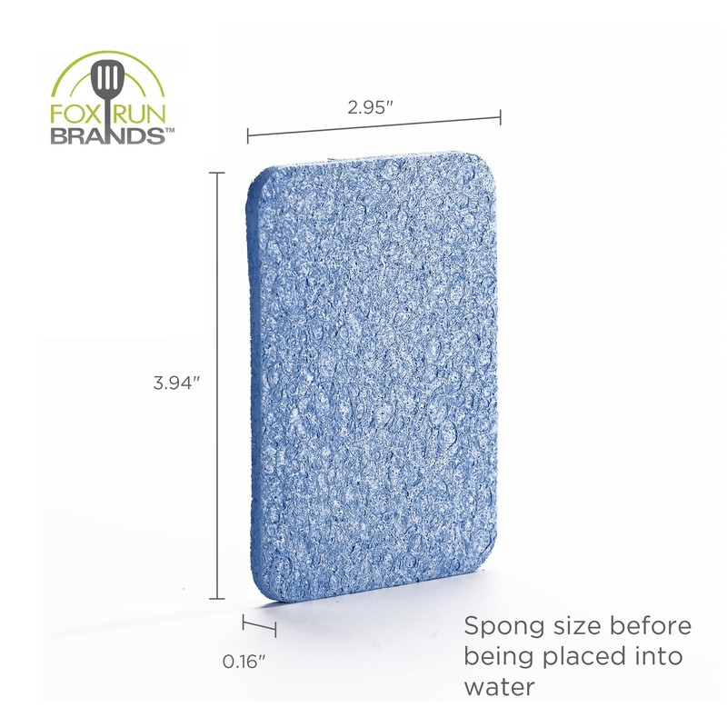 Fox Run Blue Dish Sponges, Set of 12 Scratch Free