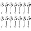 URSMART 14pcs Magnetic Hooks,Magnet Hooks Strong Magnetic Hooks Silver Swivel