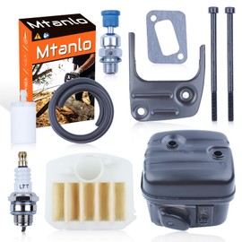 Mtanlo For Husqvarna 340 345 350 353 346XP For Chainsaw part, haust Muffler Kit, 503862803, 503202987, 503204587, 503862501, 537024002