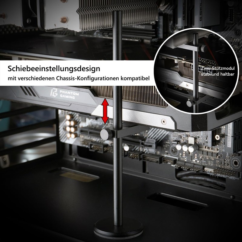 DolDer Aluminium GPU Holder, Graphics Card Holder, Graphics Card Support,