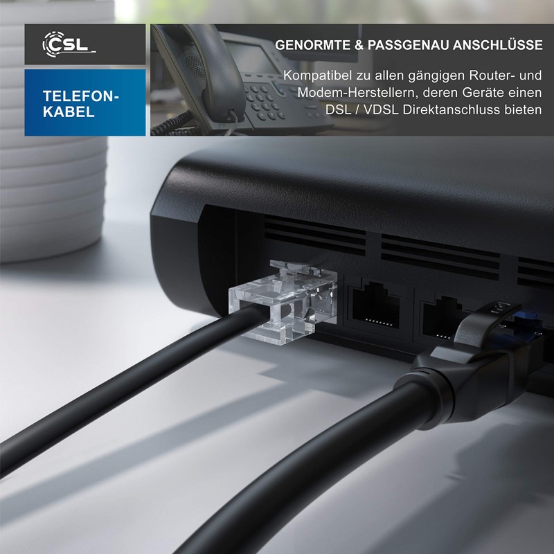 CSL – Internet Cable Router Cable, TAE-F Male to RJ45
