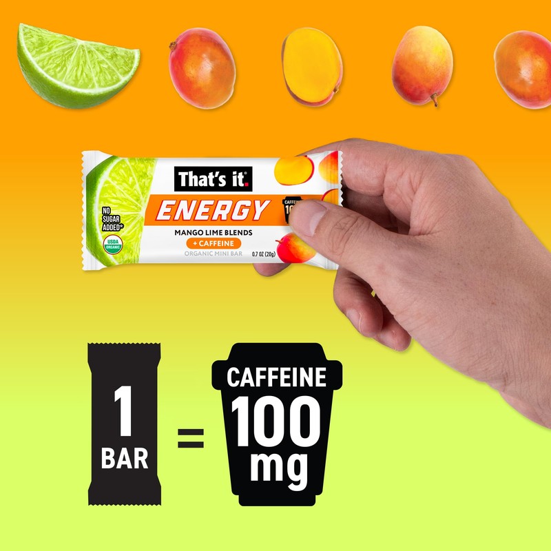 That’s it. Mango Lime Energy Mini Bars | 100mg Natural