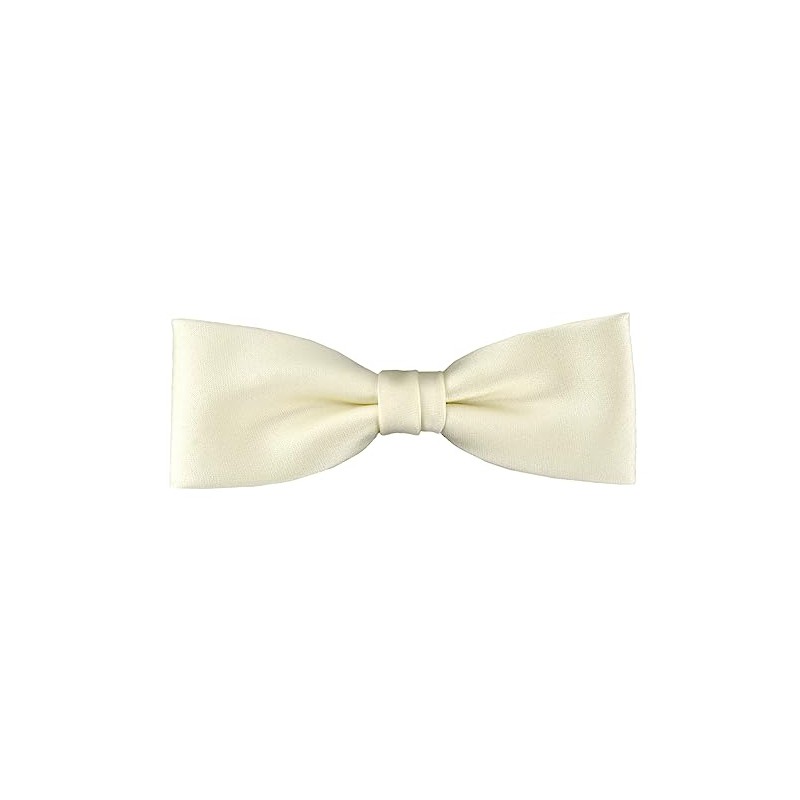 TigerTie Pre-Tied Slim Bow Tie Plain + Box, beige