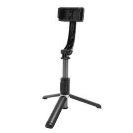 Phone Gimbal Stabiliser, Foldable Handheld Phone Stabilizer, Tripod, Selfie Stick with Two Fill Lights, Anti-Shake Single Axis Vlogging Stabiliser, Integrated