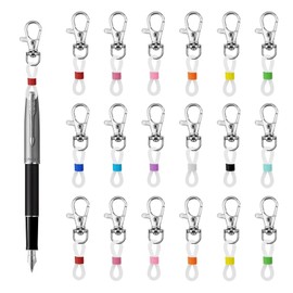 PKRFCJ 20Pcs Pen Holder for Lanyard, Mini Retractable Pen Holder with 20 Silicone Rings for Nurse Badge Lanyards, Essential Nurse Teacher Accessories for Daily Use