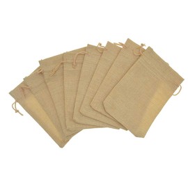 Bezall 20Pcs Drawstring Burlap Bags, Jute Sacks Jewelry Candy Pouch Christmas Wedding Party Favor Gift Bags (Flaxen, 2.7 x 3.5)