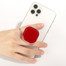 DALSTONE Cute Solid Color Square Shape Collapsible Expandable Multi Functional Mobile Phone Grip & Kicktand (red)