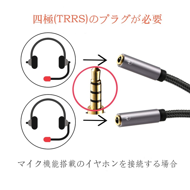 DuKabel 2 Splitter Cable, Audio Distribution Cable, 4 Poles 3.5mm
