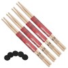 Wincent 5A Hickory Woodtip Drumsticks 4 Pairs + Keepdrum Damper