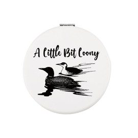Bird Pun Gift A Little Bit Loony Taschenspiegel Vogelbeobachter Geschenk Loon Bird Geschenk Loon Liebhaber Geschenk (Loony M UK)