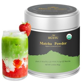 Ceremonial Grade Matcha Powder - 1.41Oz(40g) Matcha Green Tea Powder, Vibrant Green, Rich Aroma, Smooth & Creamy, Zero Bitterness, Premium Sealed Tin, Perfect for Gifting