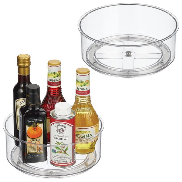 mDesign Rotating Spice Rack - Stylish Spice Rack for Salt