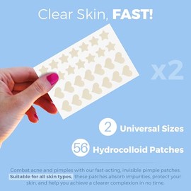 MEDca Universal Acne Pimple Patch Absorbing Cover Heart And Star Shapes
