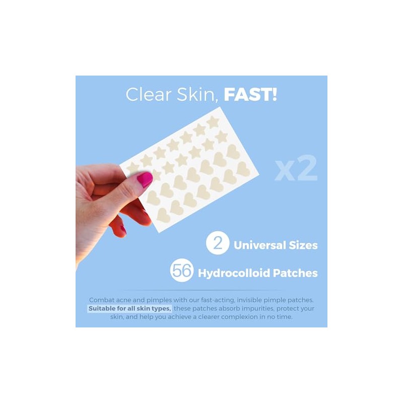MEDca Universal Acne Pimple Patch Absorbing Cover Heart And Star