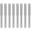 AccEncyc 8pcs Diamond Chainsaw Sharpener Burr 3/16" Titanium Plated Burr