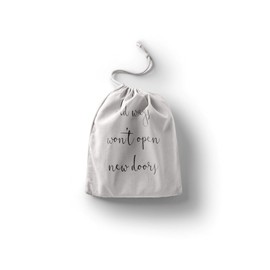 Le Jardin du Lin Printed Cotton Bags with Drawstring, Shopping Bag, Cloth Bag, Vegetable Bag, Reusable, Eco-Friendly, Multi-Purpose, Foldable, Size: 20 x 30 cm