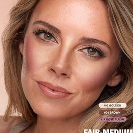 FOCALLURE 3 Pcs Crema Contorno Sticks, Sombras Con Resaltador y Bronceador y Rubor, Pluma de Contorno Facial No Grasienta de Larga Duración, Fácil de 
