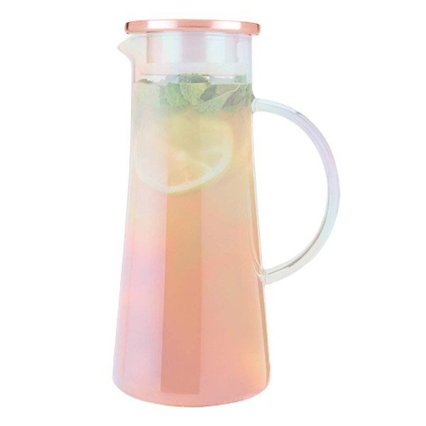 Pinky Up Charlie Iridescent Glass Iced Tea Carafe, One size, Clear