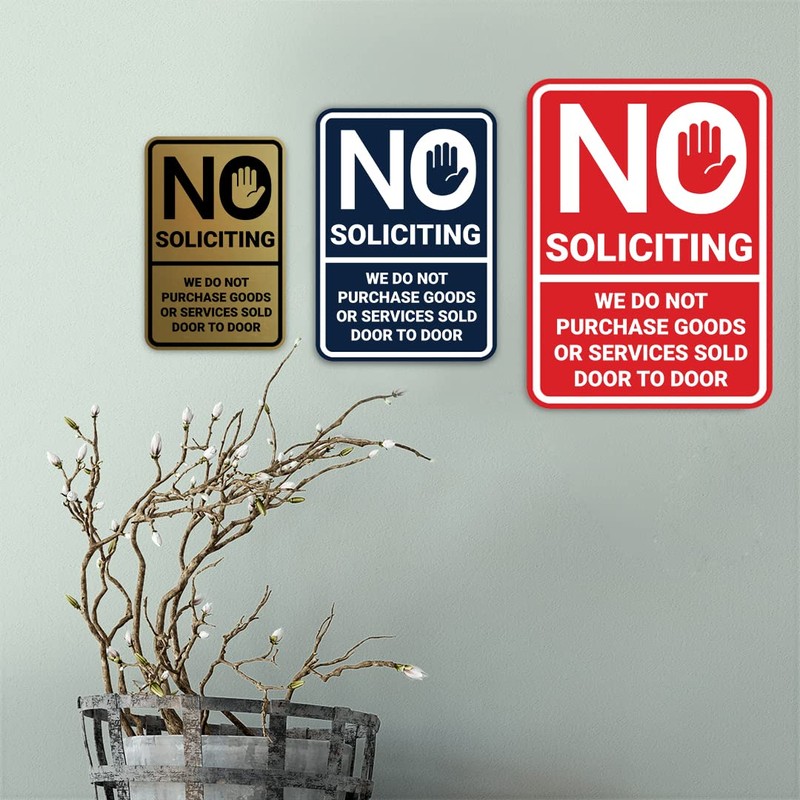 Portrait Round No Soliciting We Do Not Purchase Goods or