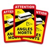 Finest Folia Attention Angles Morts Aufkleber je 25x17cm fr Fahrzeuge