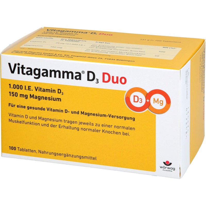 Vitagamma D3 Duo 1,000 IU with 150 mg magnesium: for