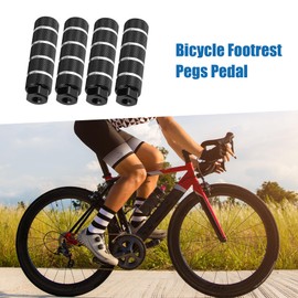A ABSOPRO BMX MTB Bike Rear Foot Pegs Footrests Black Fit 3/8 Inch Set of 4
