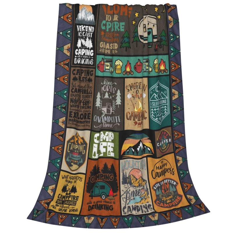 Camping Blanket Super Soft Throw Blanket for Bed Couch Sofa