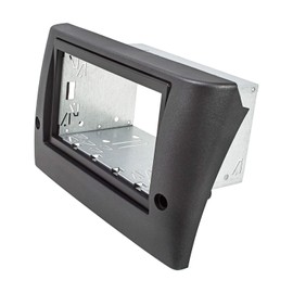 tomzz Audio 2414-057 Double DIN Radio Fascia Set Compatible with Fiat Stilo Year of Manufacture 2001-2008 Anthracite / Black with Installation Kit