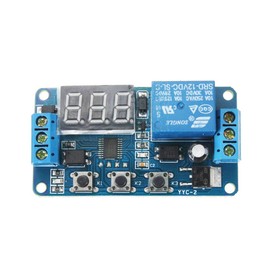 Comidox 1Pcs Automation DC 12V Time Delay Relay Module LED Display Digital Delay Timer PLC Delay Time Control Switch 0.1Sec to 999Min Adjustable
