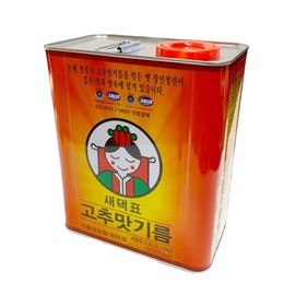 Saedae’s ticket, 3.4L x 4 cans of red pepper flavored oil, 1 box of Namyang Oil / 새댁표 고추맛기름 3.4L x4캔 1박스 남양유지