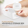 8-pack Plastic Storage Bins Thin Rectangular Storage Basket Set 8.85