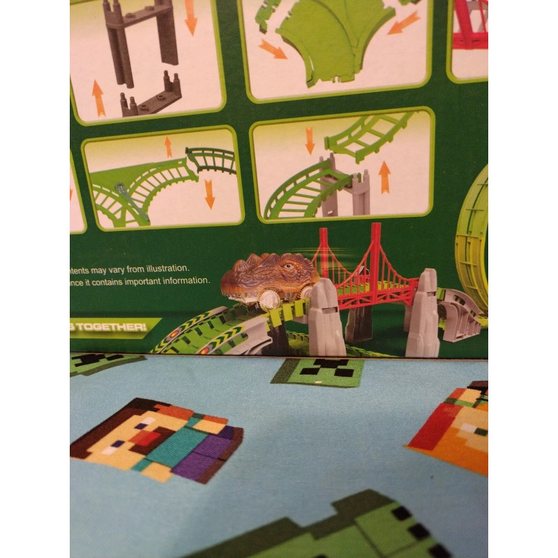 bowa Dinosaur Track Roller Coaster Playset For Kids