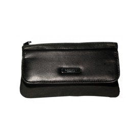 Lorenz Womens Ladies Black Soft Leather Slim Purse W13/1221L by Classyshades
