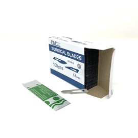 Disposable Surgical Scalpel Blades Sterile High Grade Carbon Steel 2.1% 10xx Individually Foil Wrapped Size 15 Box of 500