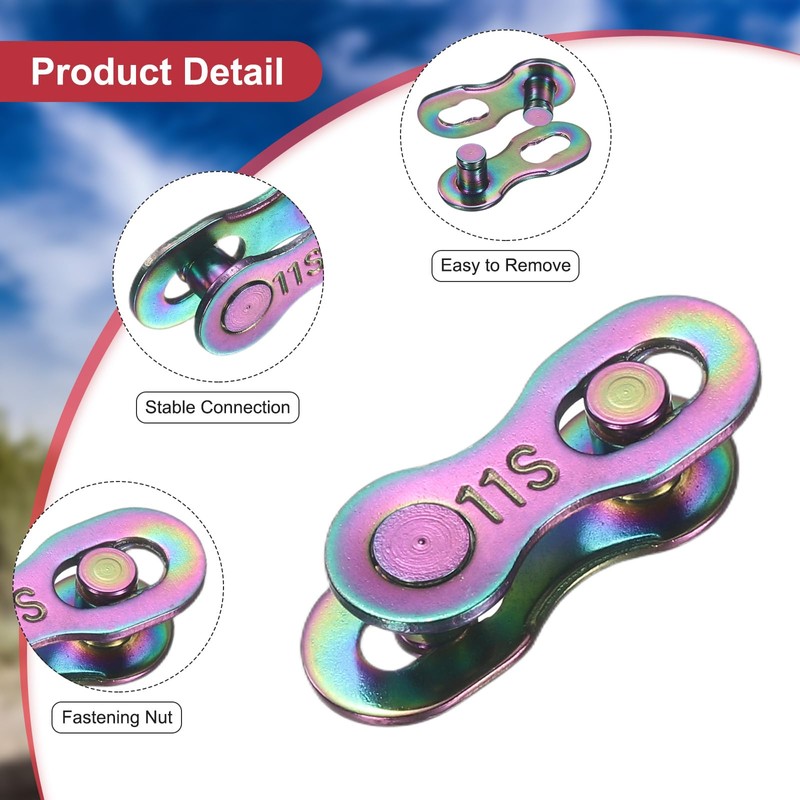 HARFINGTON 4pcs Bicycle Missing Link 11 Speed Reusable Steel Bicycle