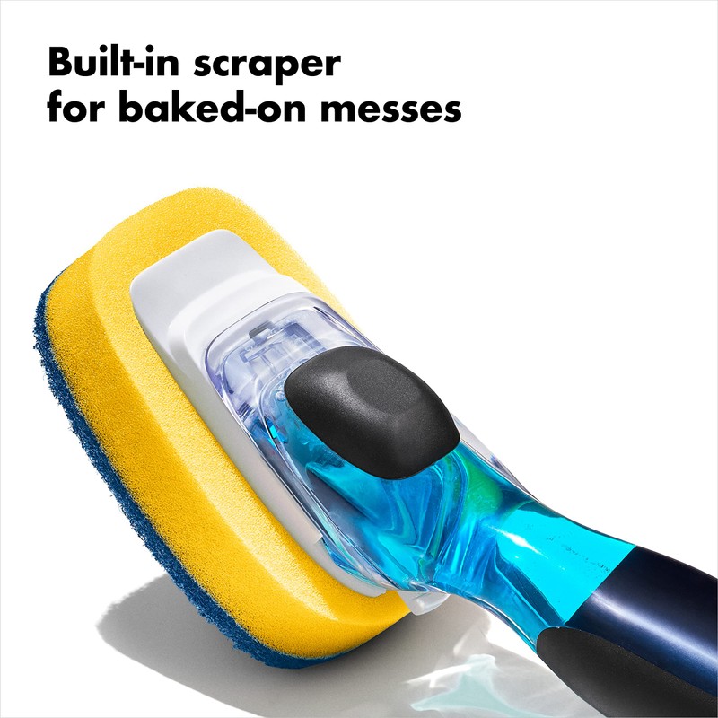 OXO NEW Good Grips Soap Dispensing Dish Scrub​, Yellow