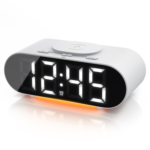 CSL - Digital Alarm Clock with Wireless Charging - Large
