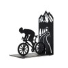 Balvi Le Tour Bookend Black A Cyclist on a Mountain
