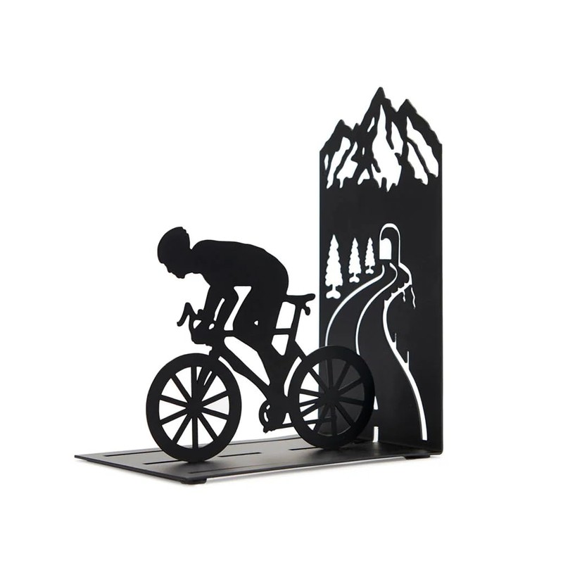 Balvi Le Tour Bookend Black A Cyclist on a Mountain