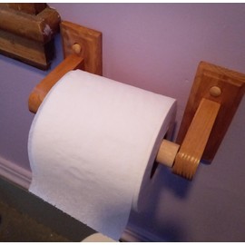 Spring-Loaded Bathroom Toilet Paper Holder Wall Mount Rod 5-inch, Pack of 5 Wood Toilet Paper Spring Rod for Replacements, by Woodpeckers