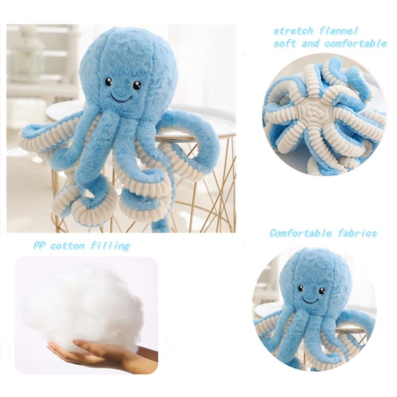 JOSON Cute Octopus Plush Toys, Soft Octopus Stuffed Animals, Girls