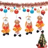 4PCS Xmas Decorations Naughty Santa Ornament Naughty Santa Tree Hanging